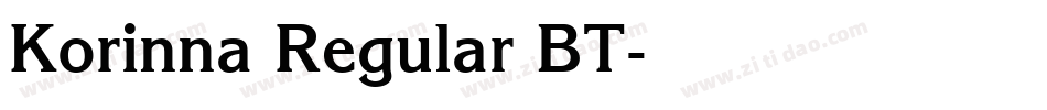 Korinna Regular BT字体转换